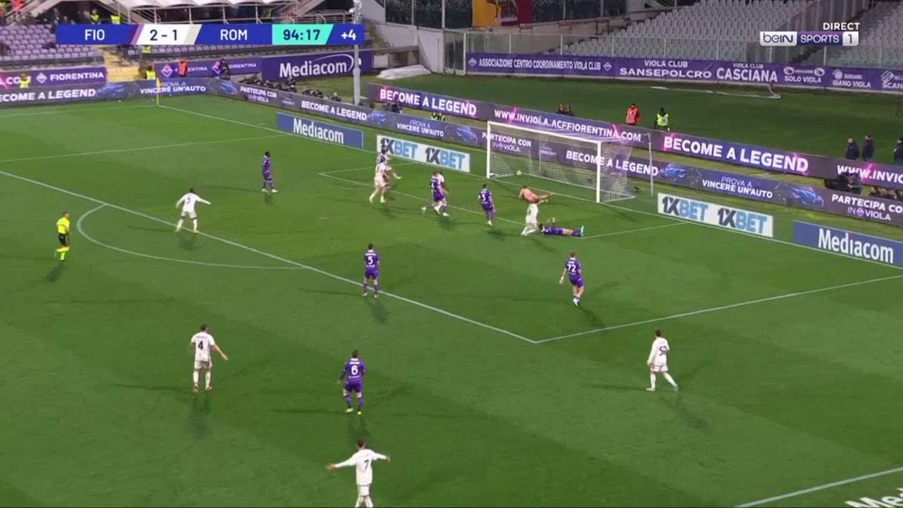 Fiorentina 2-[2] Roma - Diego Llorente 90'+5'