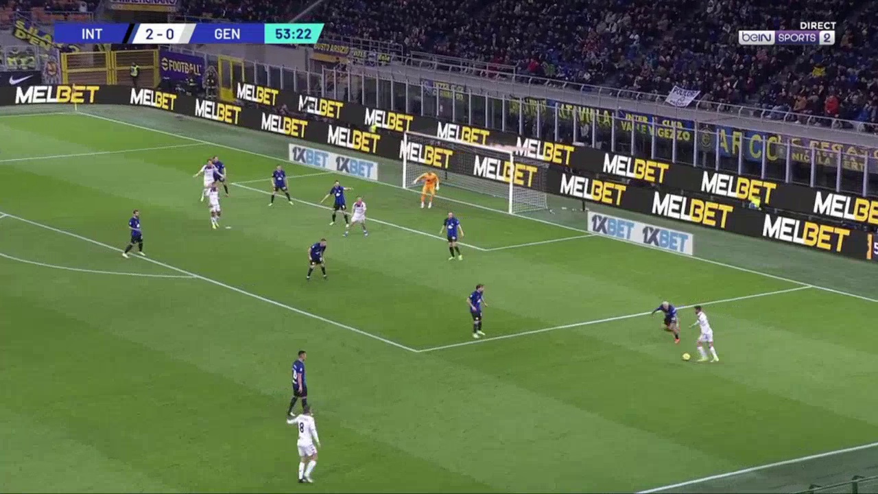 Inter 2-[1] Genoa - Johan Vasquez 54'