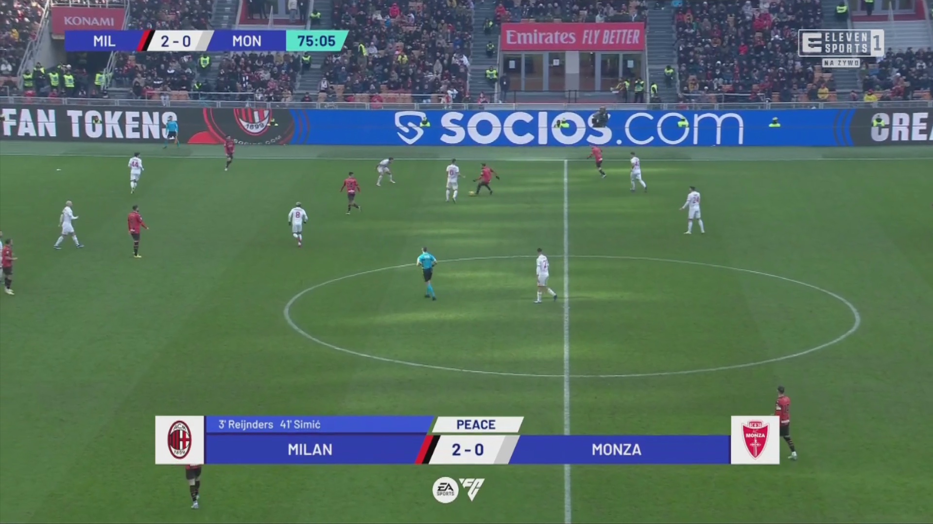 AC Milan [3] - 0 Monza - Noah Okafor 76'