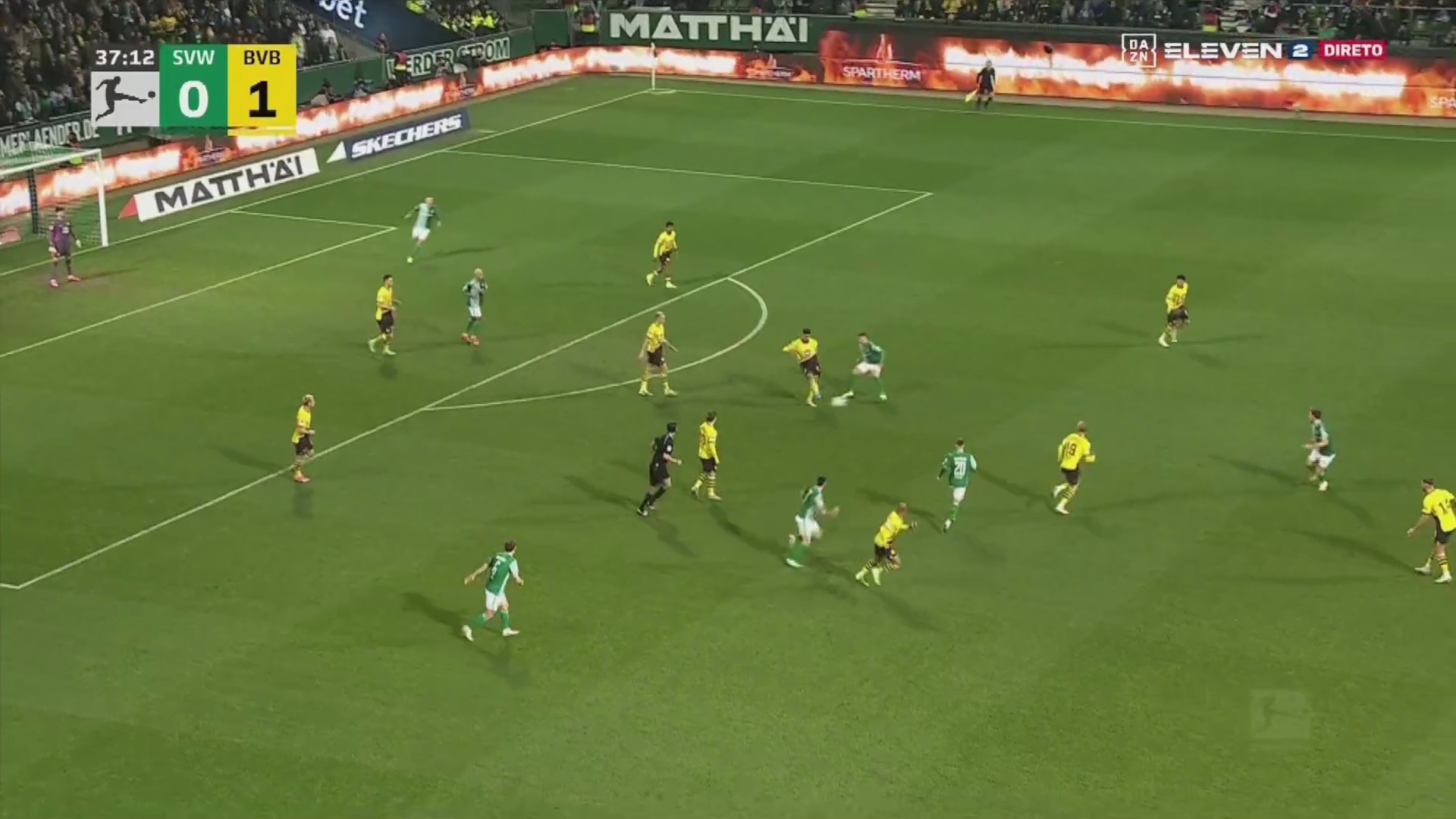 Werder Bremen 0 - [2] Dortmund - Jadon Sancho 38'