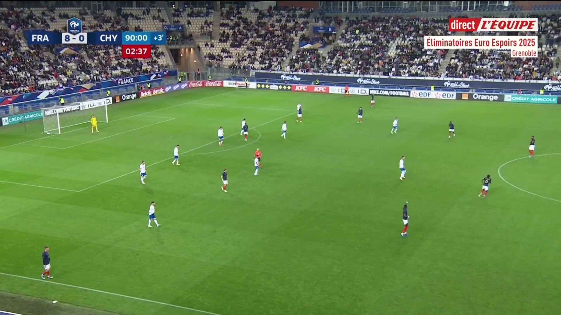 France U21 [9] - 0 Cyprus U21 - Mathys Tel 90+3'