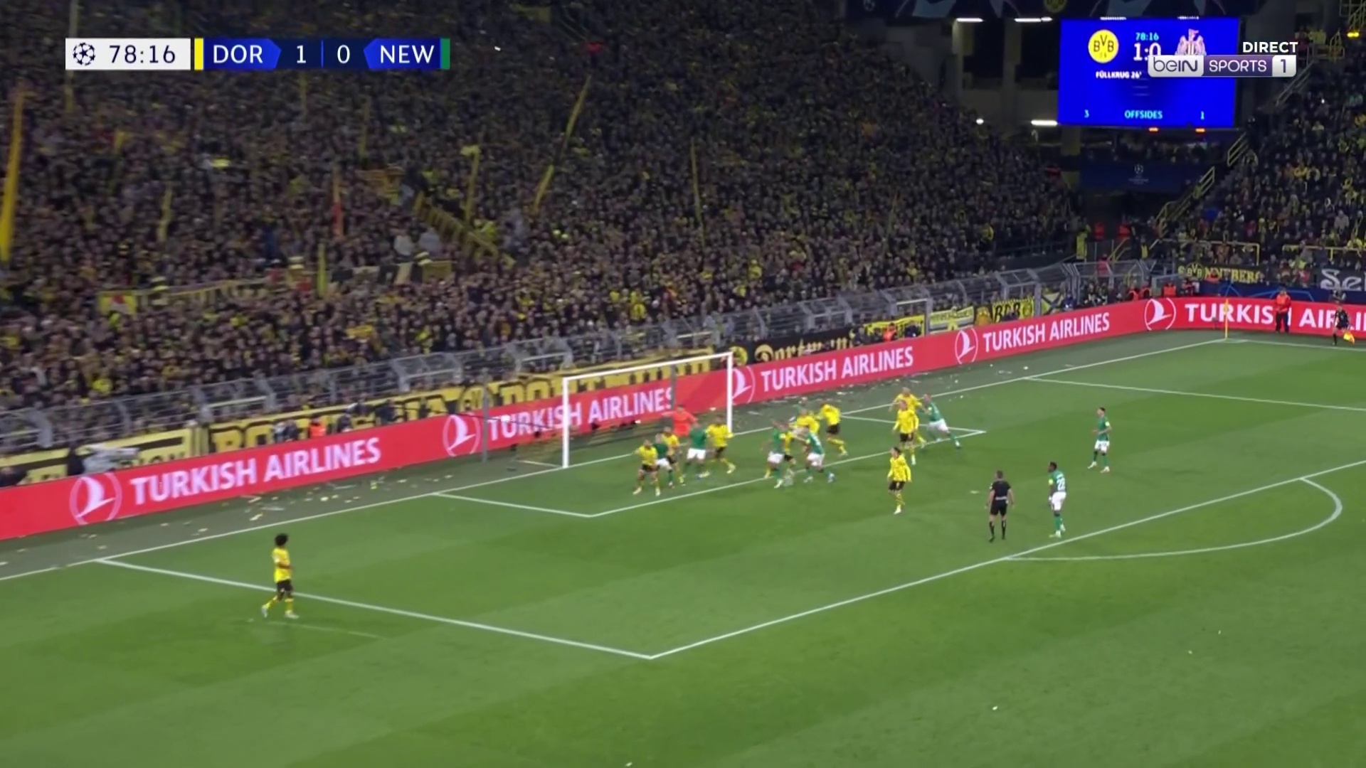 Dortmund [2] - 0 Newcastle - Julian Brandt 79'