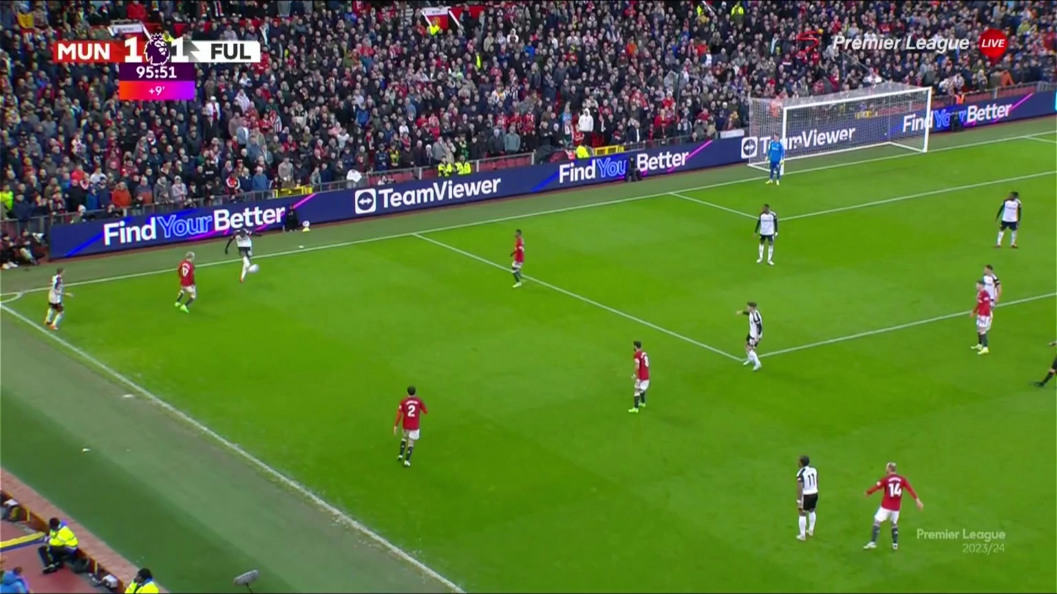 Manchester United 1 - [2] Fulham - Alex Iwobi 90â€Ž+â€Ž7â€Ž'â€Ž