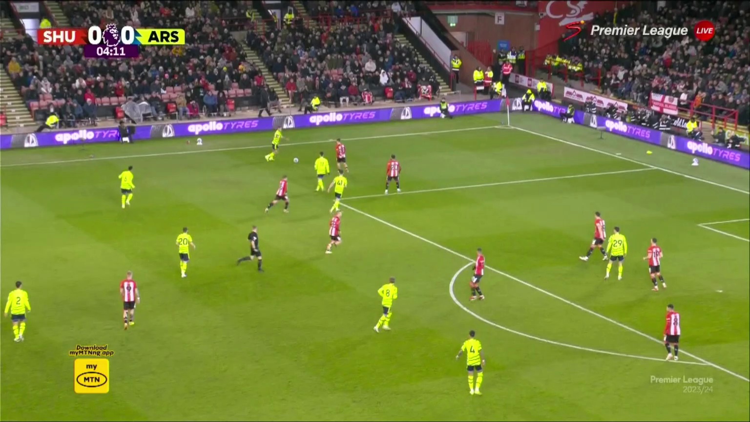 Sheffield Utd 0 - [1] Arsenal - Odegaard M 5'