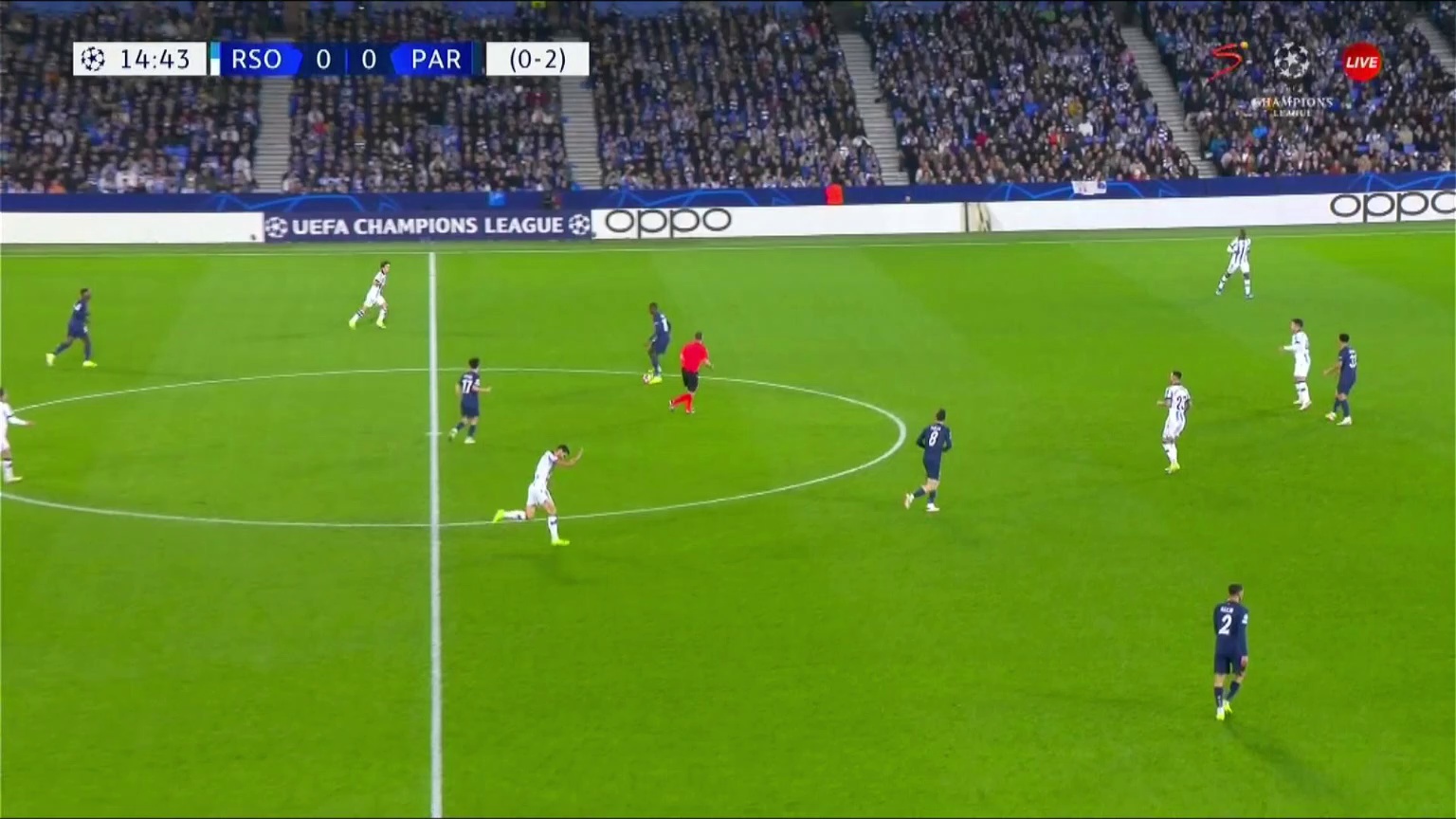 Real Sociedad 0 - [1] Paris Saint-Germain - Kylian Mbappe 15â€Ž'â€Ž [0 - 3 on agg.]