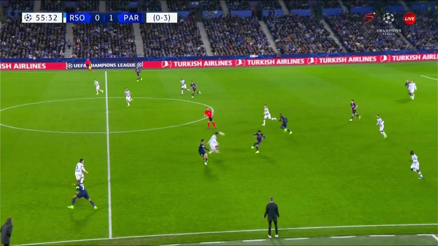 Real Sociedad 0 - [2] Paris Saint-Germain - Kylian Mbappe 56â€Ž'â€Ž [0 - 4 on agg.]