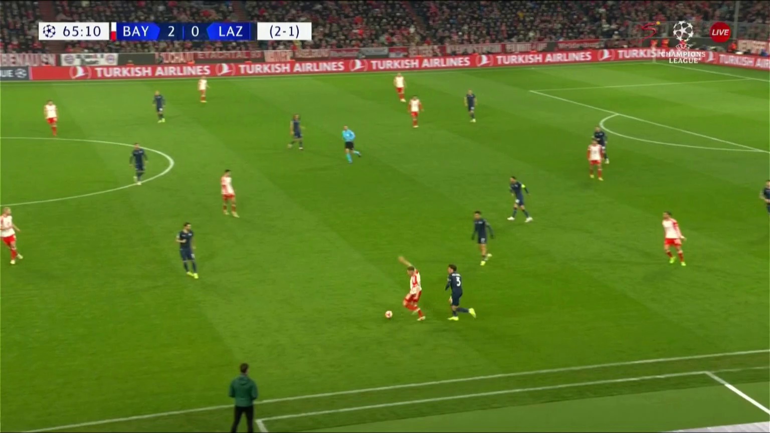 Bayern Munich [3] - 0 Lazio - Harry Kane 66â€Ž'â€Ž [3 - 1 on agg.]