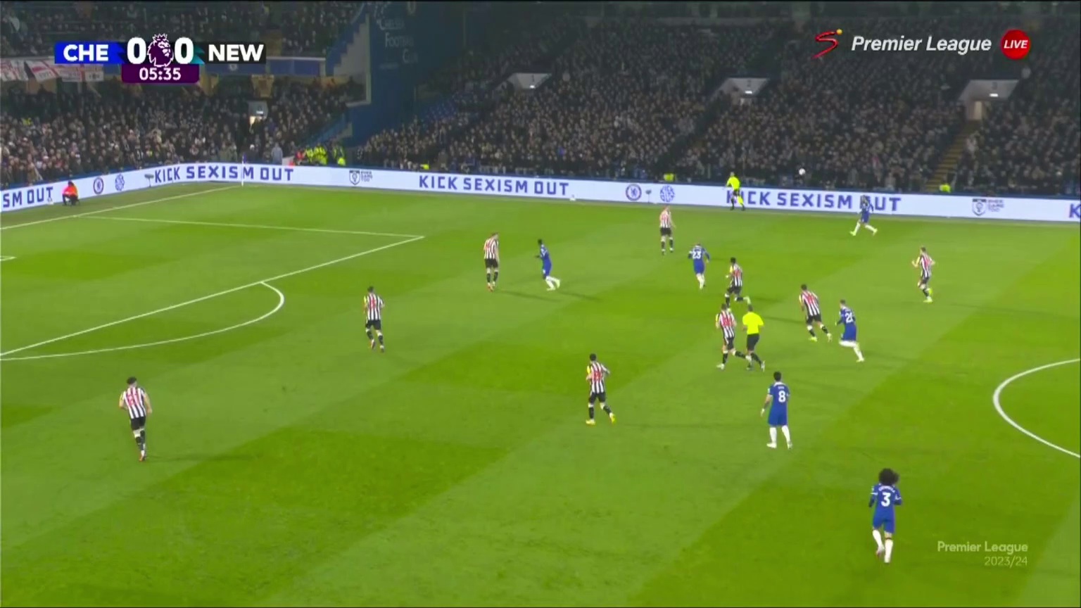 Chelsea [1] - 0 Newcastle United - Nicolas Jackson 6â€Ž'â€Ž