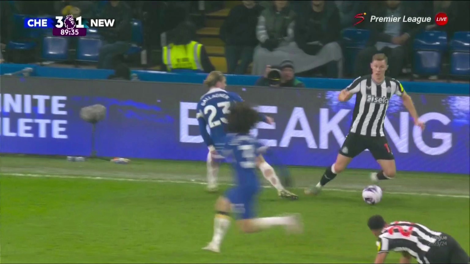 Chelsea 3 - [2] Newcastle United - Jacob Murphy 90â€Ž'â€Ž