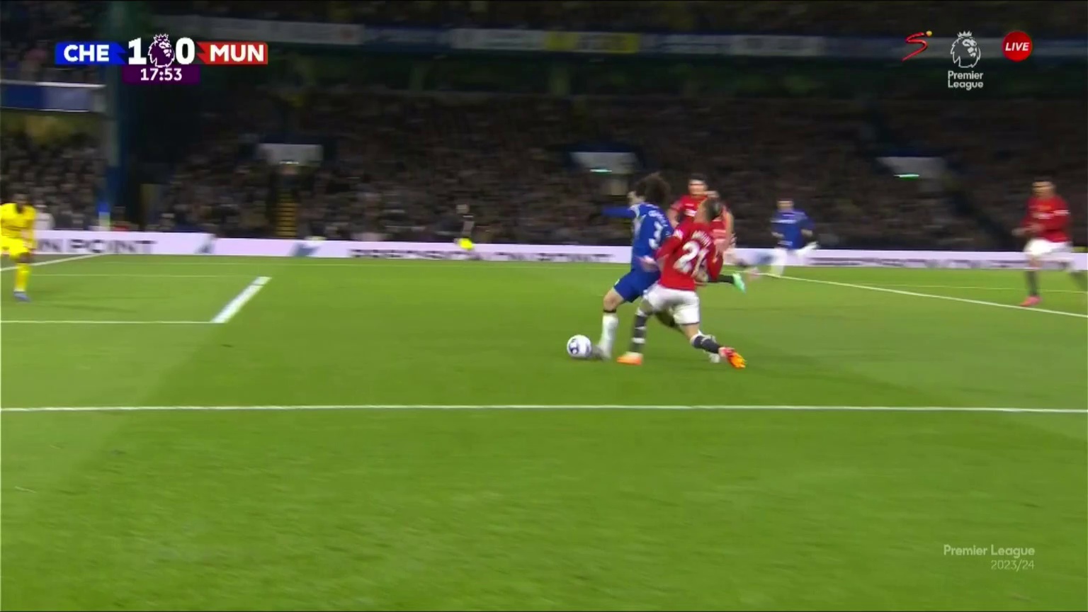 Chelsea [2] - 0 Manchester United - Cole Palmer (penalty) 19â€Ž'â€Ž