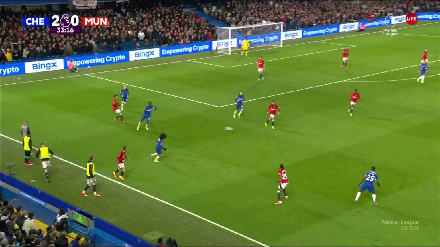 Chelsea 2 - [1] Manchester United - Alejandro Garnacho 34â€Ž'â€Ž