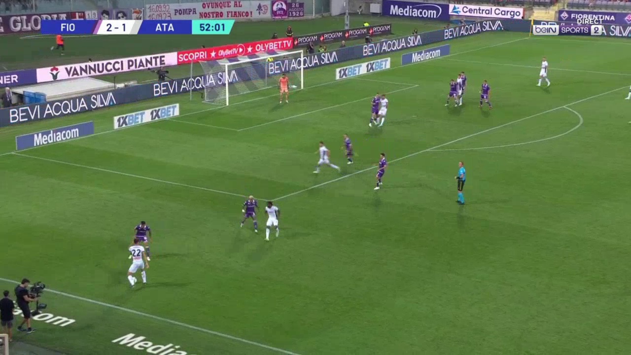 Fiorentina 2-[2] Atalanta - Ademola Lookman 52'