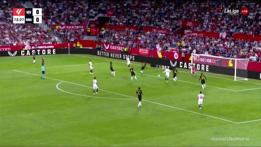Sevilla [1] - 0 Real Madrid - David Alaba 74' (Own goal)