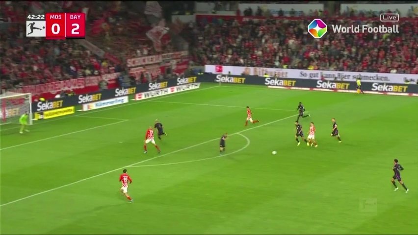 Mainz [1] - 2 Bayern Munich - Anthony Caci 43â€Ž'â€Ž