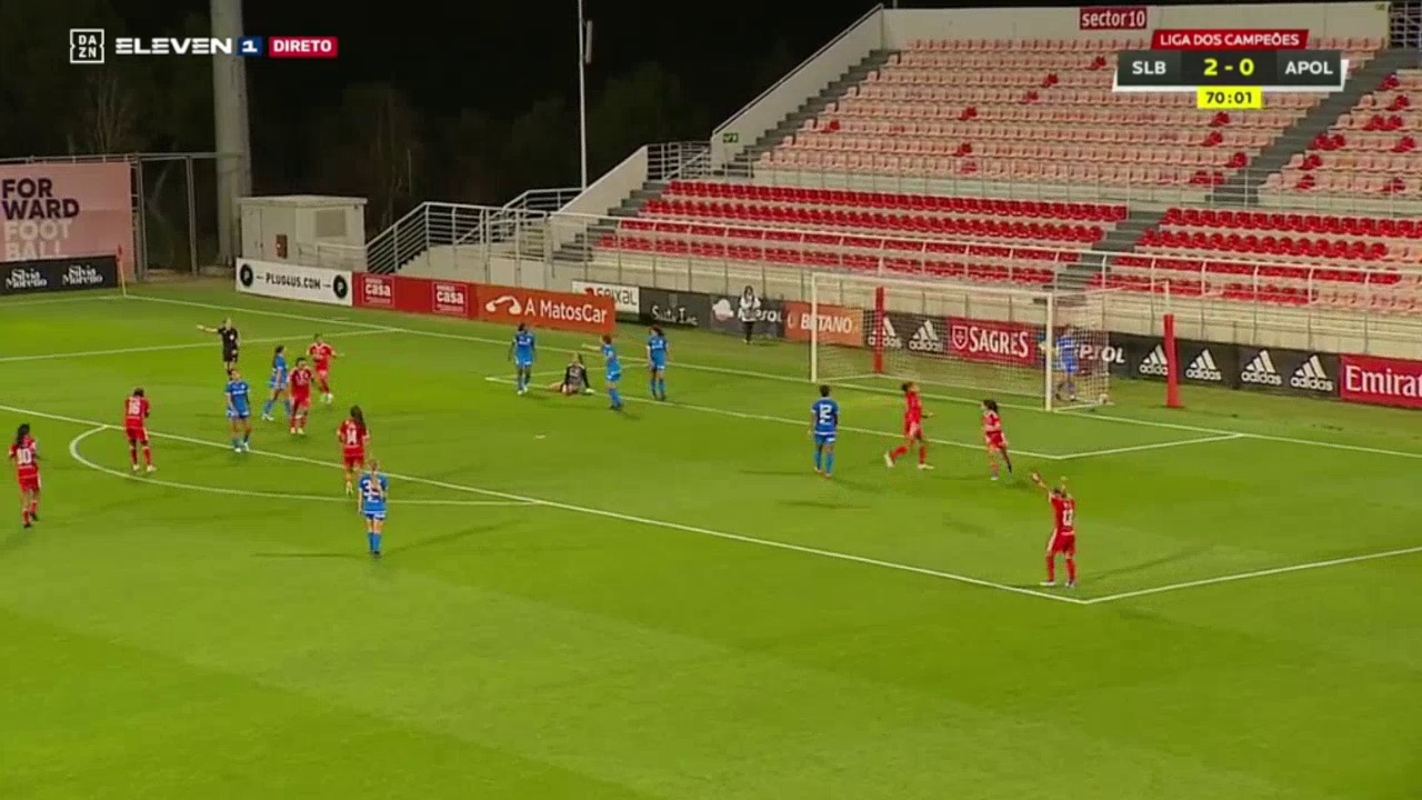 Benfica W 3-0 Apollon W [10-0 on agg.] - Marie-Yasmine Alidou d'Anjou 71'